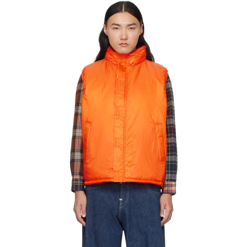 Beams 男士 背心 橙色 MIL Puff Version 2 Ripstop 马甲