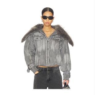 Alloy Jaded 夹克 女士 牛仔人造毛领短 London