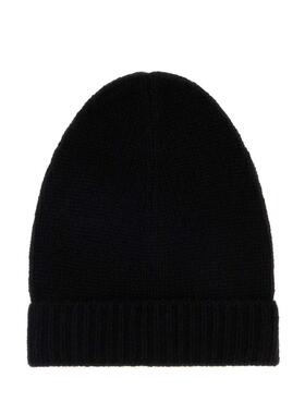 The Row 女士 FW26 帽子 Pavir 黑色羊绒混纺小便帽