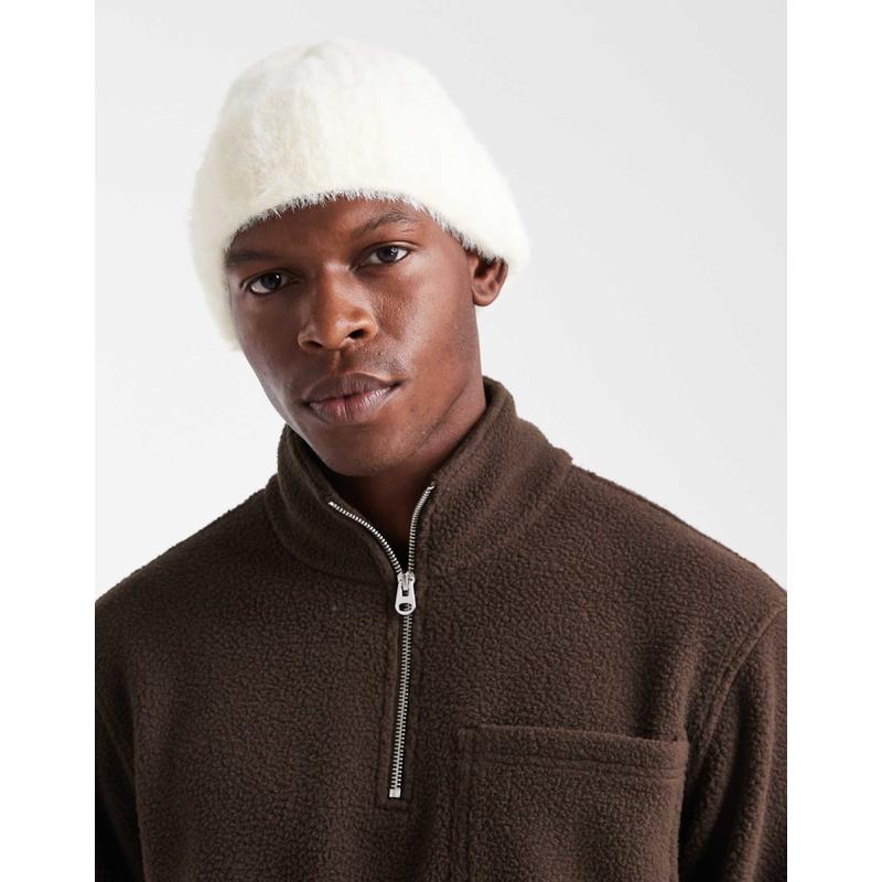 ASOS DESIGN 男士 毛线帽 设计针织睫毛形边中性小便帽