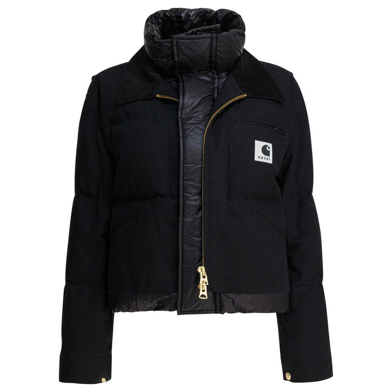 Sacai 女士 FW25 夹克 X Carhartt WIP Logo 貼片羽絨服