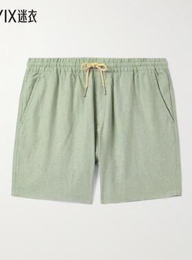 【早秋新品】Nn07 男款Gregor 1454 直筒亚麻抽绳短裤 迷衣时尚