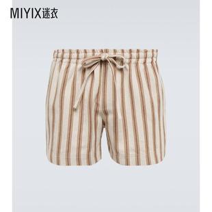 男 stripe COMMAS Mocha 棉混纺短裤 迷衣时尚