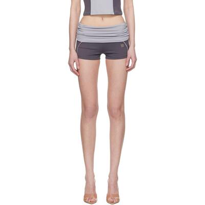 Misbhv 女士 运动短裤 灰色 Lycra Wrapped