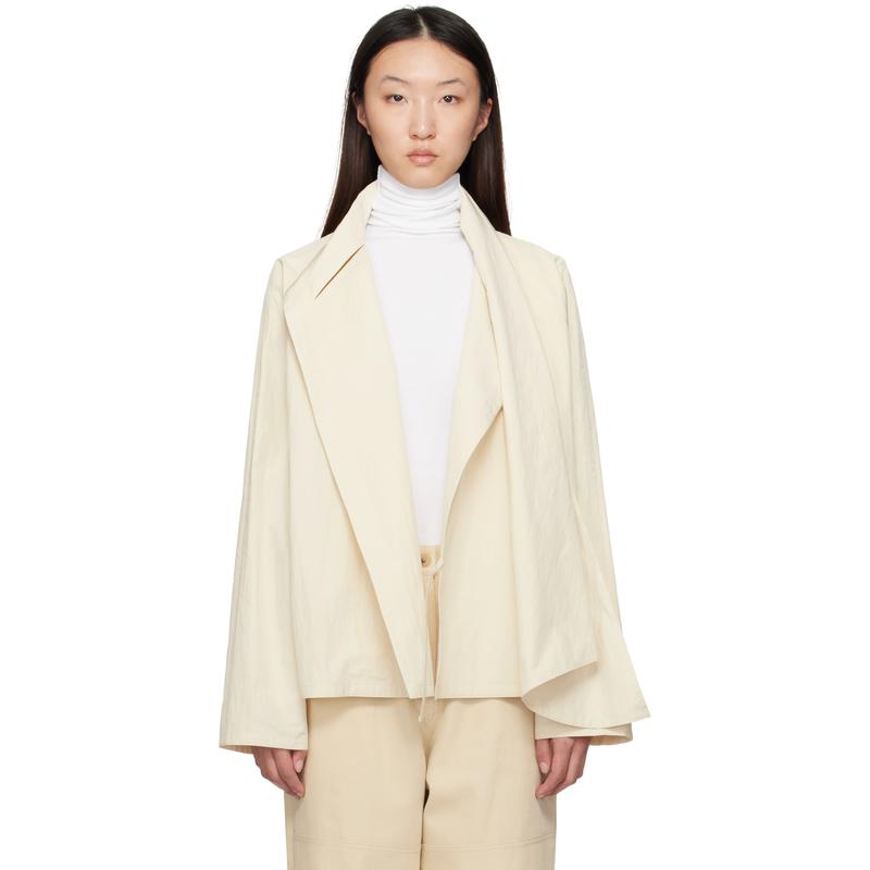 LE17SEPTEMBRE 女士 夹克 米色 Scarf Short Trench 夹克