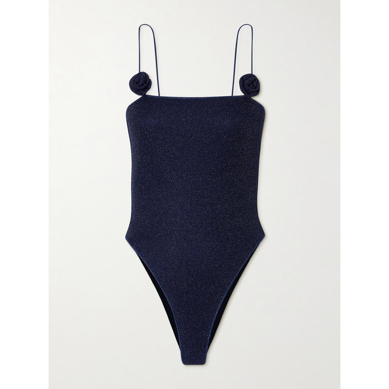 Oséree Swimwear 女士 连体泳衣 Lumière 玫瑰嵌花金属感泳衣