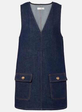 FRAME 女士 短款连衣裙 Pinafore 牛仔迷你连衣裙