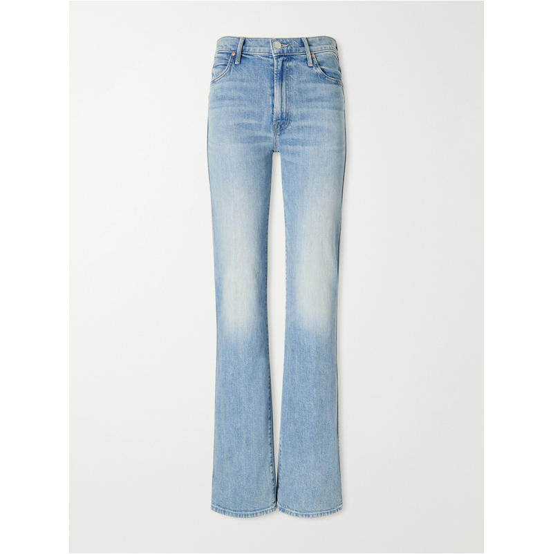 Mother Denim 女士 牛仔长裤 Kick It Sneak 双中腰直筒牛仔裤