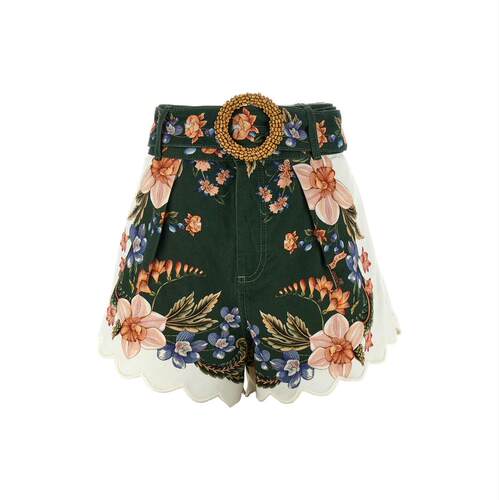 FARM Rio 女士 SS26 短裤 'Green Berry Garden'