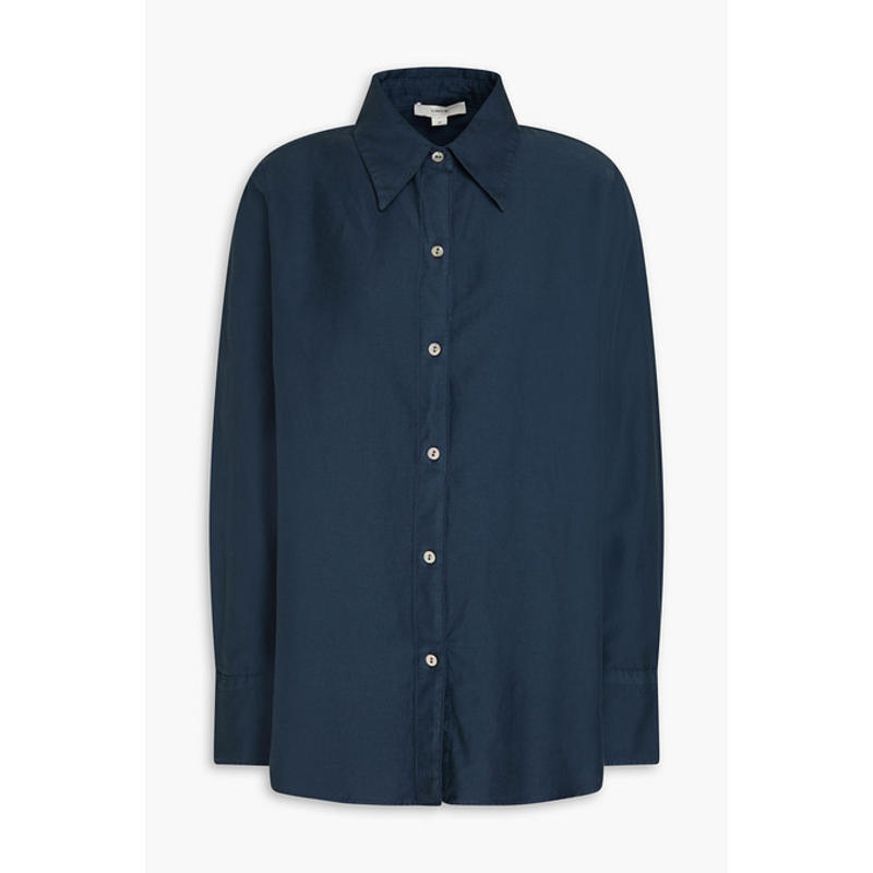 Vince 女士 上衣 棉质真丝混纺斜纹布衬衫