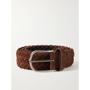 Anderson's 男士 腰带 3.5cm 编织绒面革皮带