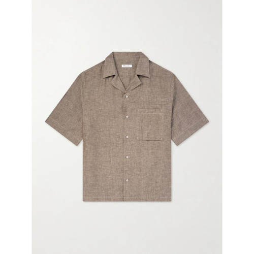 Loro Piana 诺悠翩雅 男士 SS26 衬衫 Federico Camp-Collar 亚麻