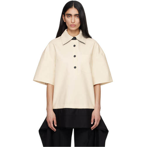 Entire Studios 女士 POLO衫 灰白色 Extended Trim Polo 衫