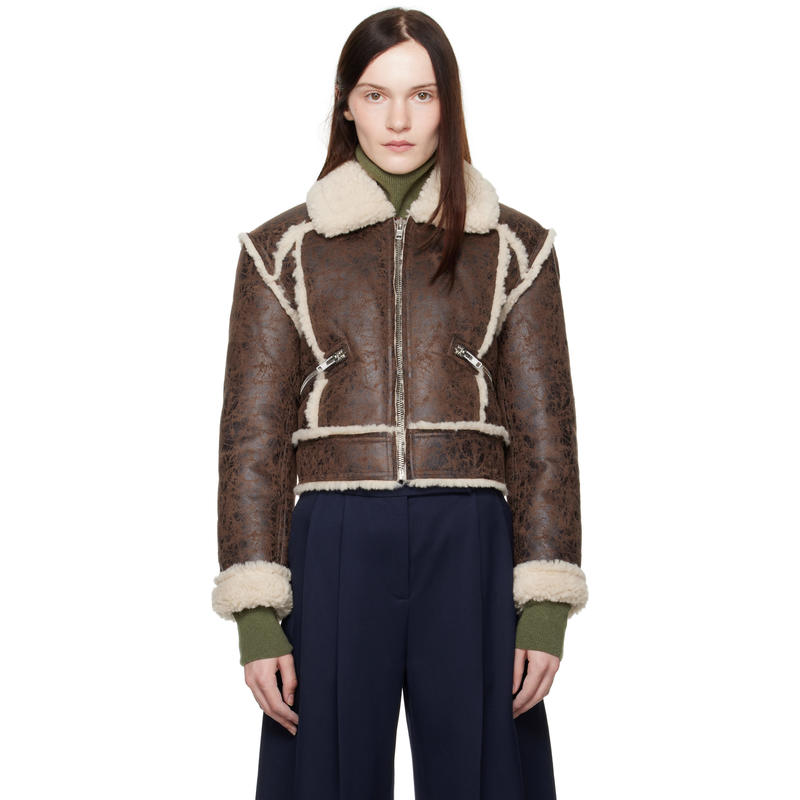 Stand Studio 女士 夹克 棕色 Nyrah 合成皮革夹克