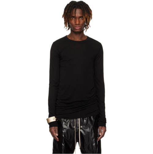 Rick Owens 瑞克·欧文斯 男士 T恤 黑色 Hollywood Basic 长袖