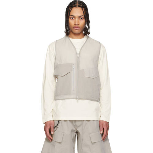 Y-3 男士 马甲 灰褐色 Tactical Utility
