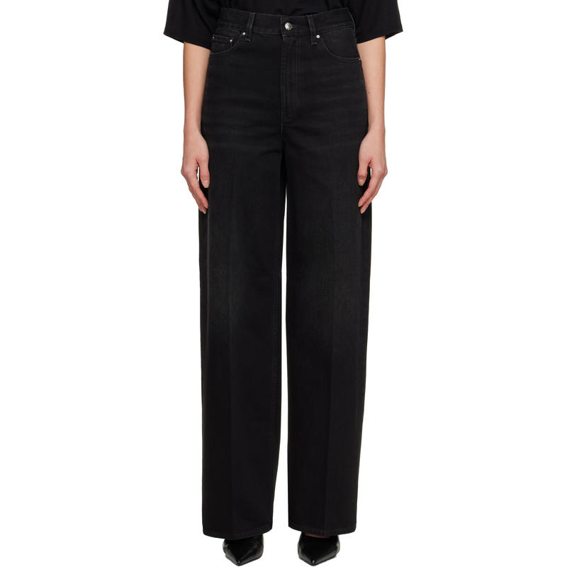 TOTEME 女士 牛仔长裤 黑色 Wide-Leg 牛仔裤
