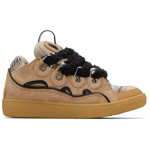 Lanvin 浪凡 女士 运动鞋 驼色 Curb Suede