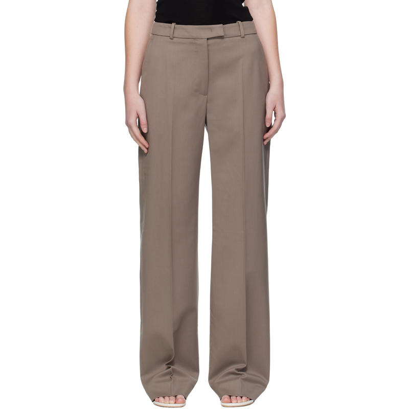 The Frankie Shop 女士 长裤 灰褐色 Lenora Straight 长裤