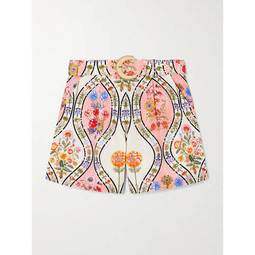 Borgo De Nor 女士 短裤 Gwen 束带印花英格兰刺绣棉质短裤