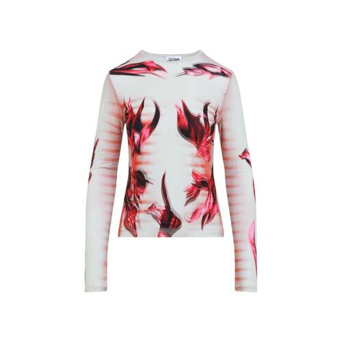 Jean Paul Gaultier 高缇耶 女士 SS25 上衣 双层印花圆领