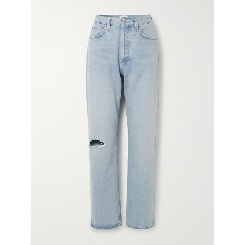 AGOLDE 女士 牛仔长裤 Kelly 磨破高腰直筒牛仔裤