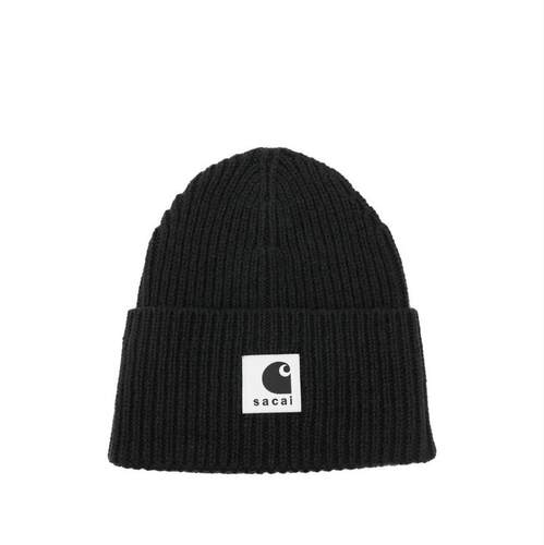 Sacai 男士 FW25 帽子 X CARHARTT WIP 黑色