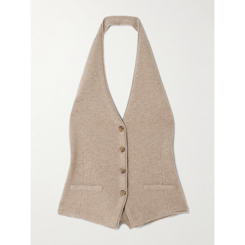 Guest In Residence 女士 秋冬新品 马甲 羊绒挂脖背心