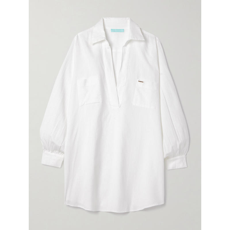 Melissa Odabash 女士 罩衫 Trixie 棉麻混纺长衫