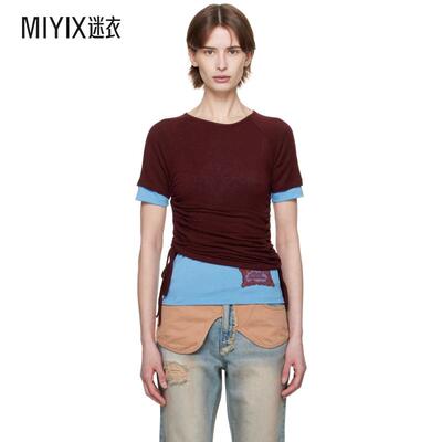 Andersson Bell 女款红色 & 蓝色 Cindy String Layered T 恤 迷