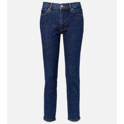 FRAME 女士 牛仔长裤 Borrowed 短款直筒牛仔裤