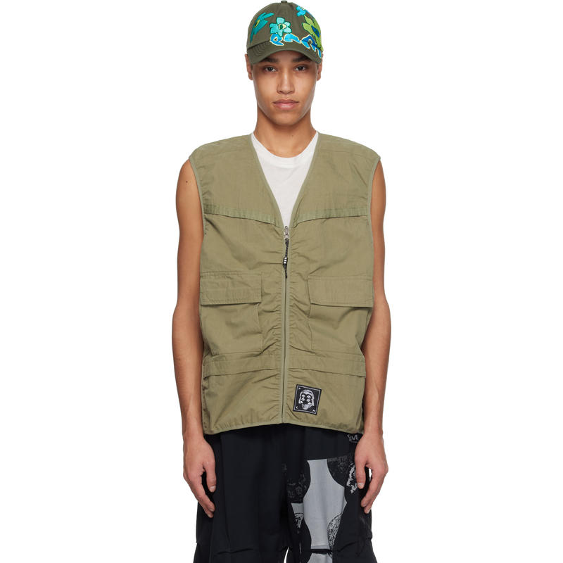 Perks And Mini 男士 背心 卡其色 Waxing Crescent 双面马甲