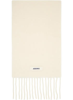 Jacquemus 男士 围巾 灰白色 La Casa 系列 The Carro 围巾