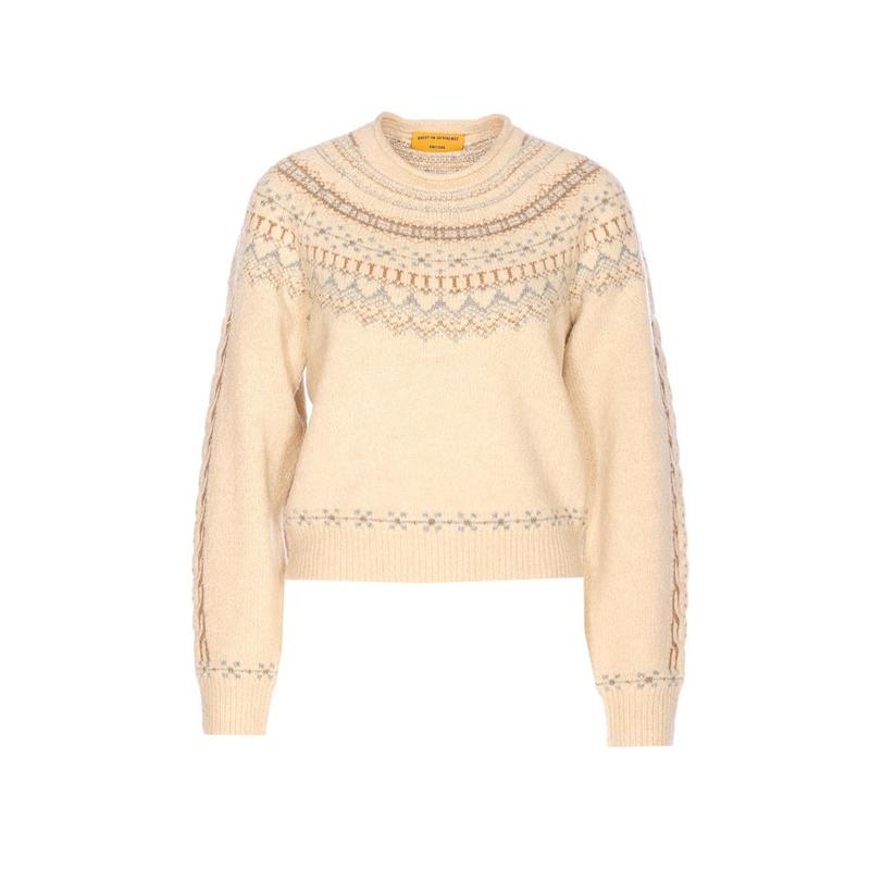 Guest In Residence 女士 26春新品 毛衣 住客小木屋圖案針織衫