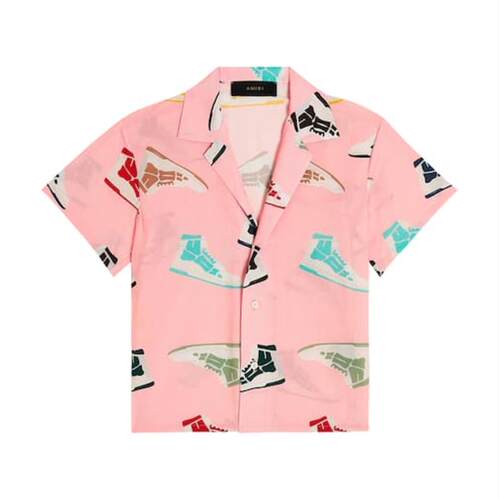 Amiri 埃米尔 男童 衬衫 Skel 高端印花棉质童装
