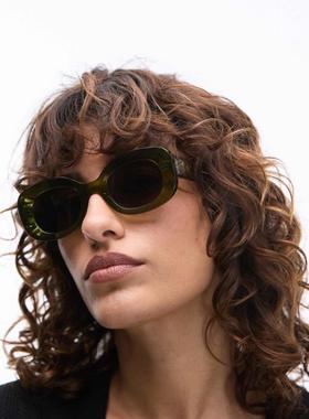 Jimmy Fairly 女士 太阳镜 The 黄褐色矩形绿色太阳眼镜