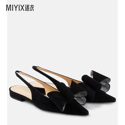 Mach & Mach 女款Le Cadeau 绒面革芭蕾舞鞋 迷衣时尚