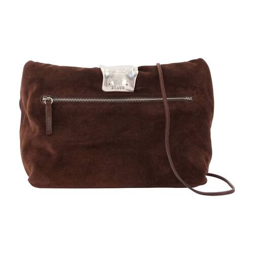 Staud 女士 FW26 手拿包 CUFF 皮革棕色手包
