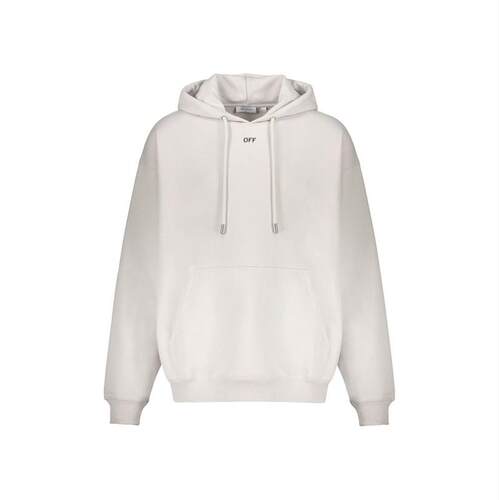 Off-White 男士 SS25 卫衣 灰白色徽标抽绳连帽衫