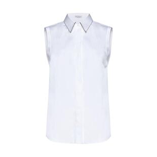 女士 布鲁内洛·库奇内利 SS26 衬衫 Brunello 无袖 Cucinelli