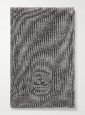 Stone Island 石头岛 男士 FW26 围巾 Cotton-Chenille Logo刺绣