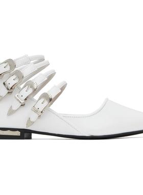 Toga 女士 芭蕾鞋 白色 Polido Multi Strap 芭蕾鞋