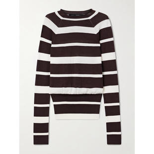 Gia Proenza 毛衣 女士秋冬新品 条纹羊毛真丝混纺毛衣 Schouler