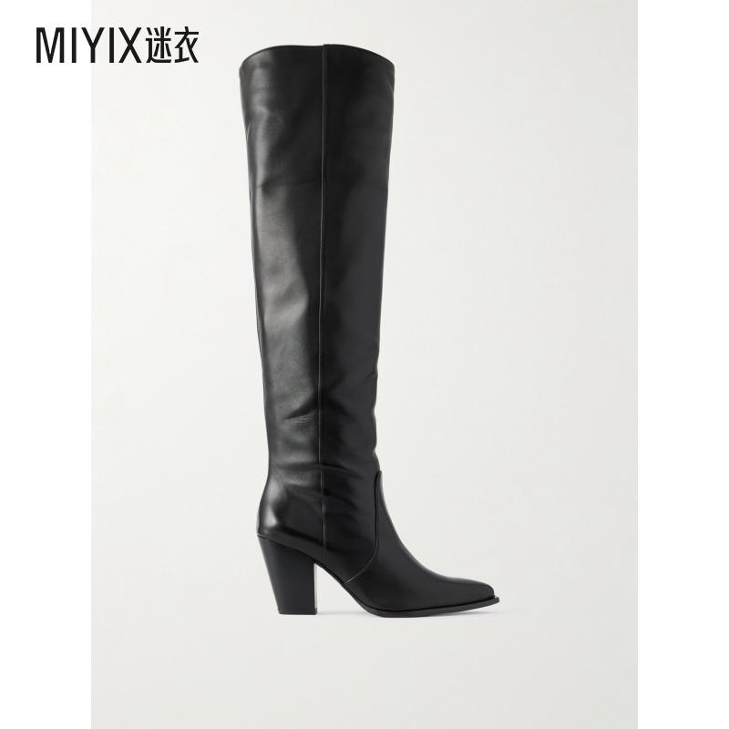 【秋冬新品】Stuart WeitzmanSW 女款Jolene 皮质及膝靴子 迷衣时