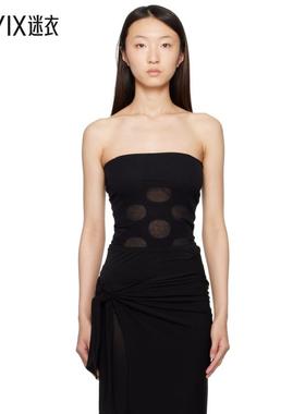 Paloma Wool 女款黑色 Cass 抹胸上装 迷衣时尚