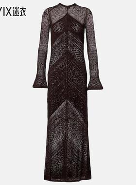 Staud 女款Vera 针织露背长款连衣裙 迷衣时尚