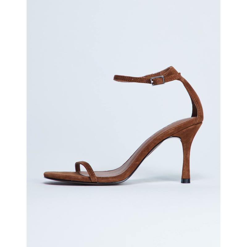 Topshop 女士 凉鞋 Alexi real 2 part 绒面革高跟驼色凉鞋