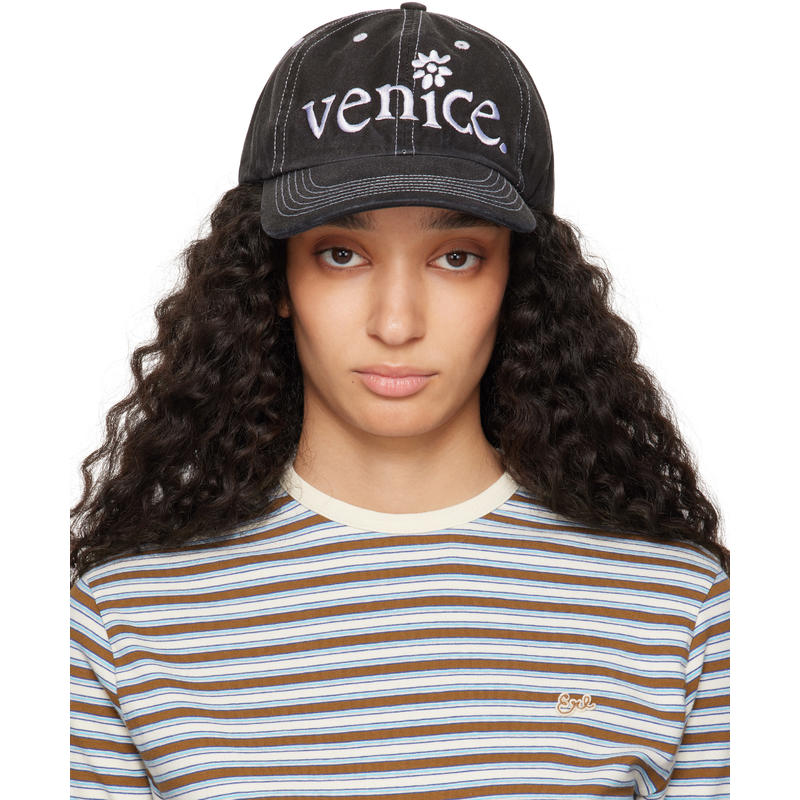 ERL 女士 棒球帽 黑色 Venice Embroidered 棒球帽