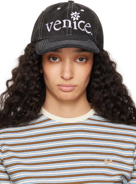 ERL 女士 棒球帽 黑色 Venice Embroidered