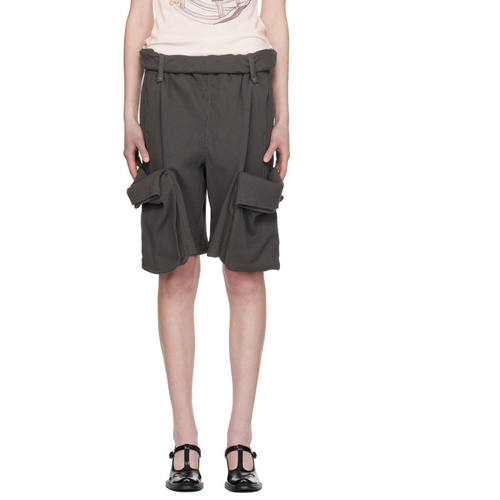 OPEN YY 女士 短裤 灰色 Rolled Waist Sweat 工装